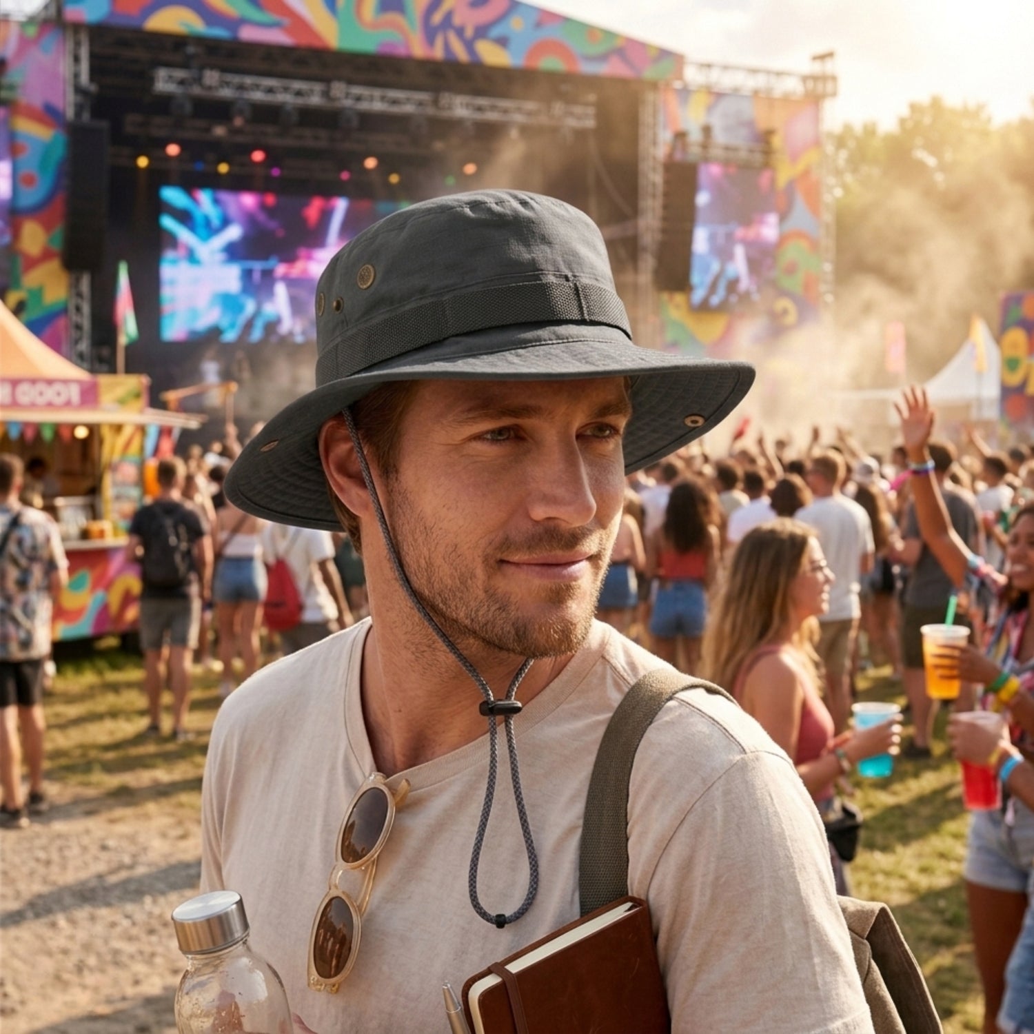 Bucket Hat Heren Antraciet