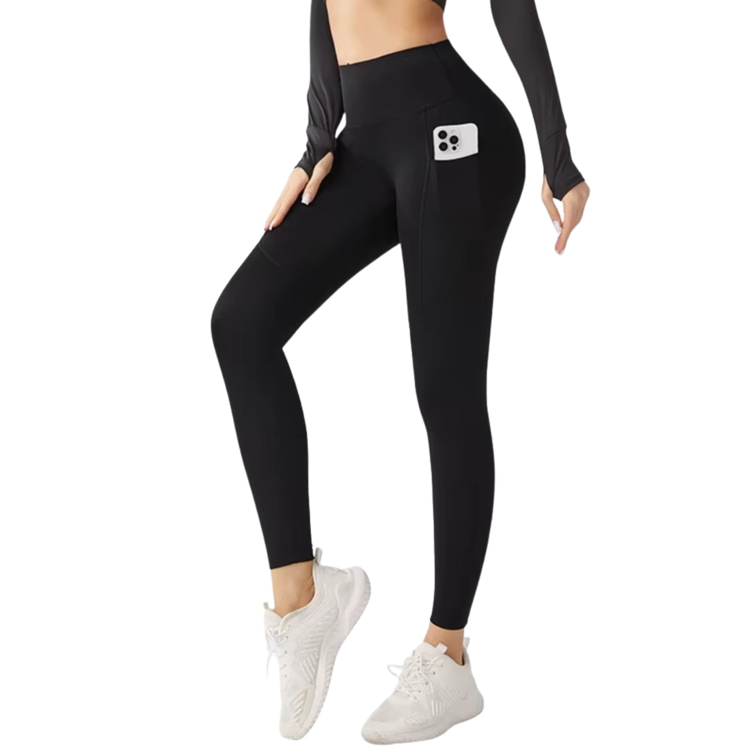 Sportlegging Dames Zwart High Waist