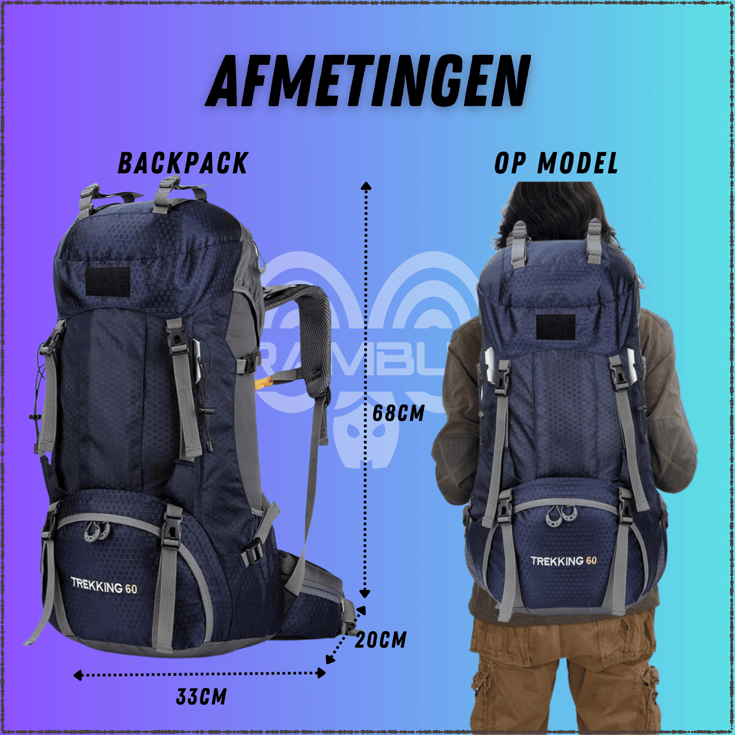 Backpack Adventure 60L Donkerblauw