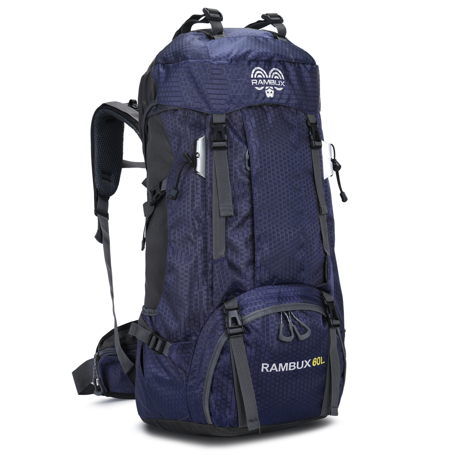 60L Trekking Rugzak Marineblauw