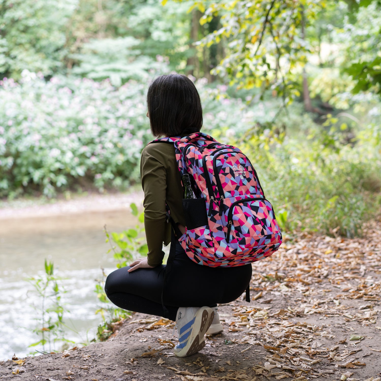 Schooltas Set - Zwart Abstract - 3-delig RAMBUX