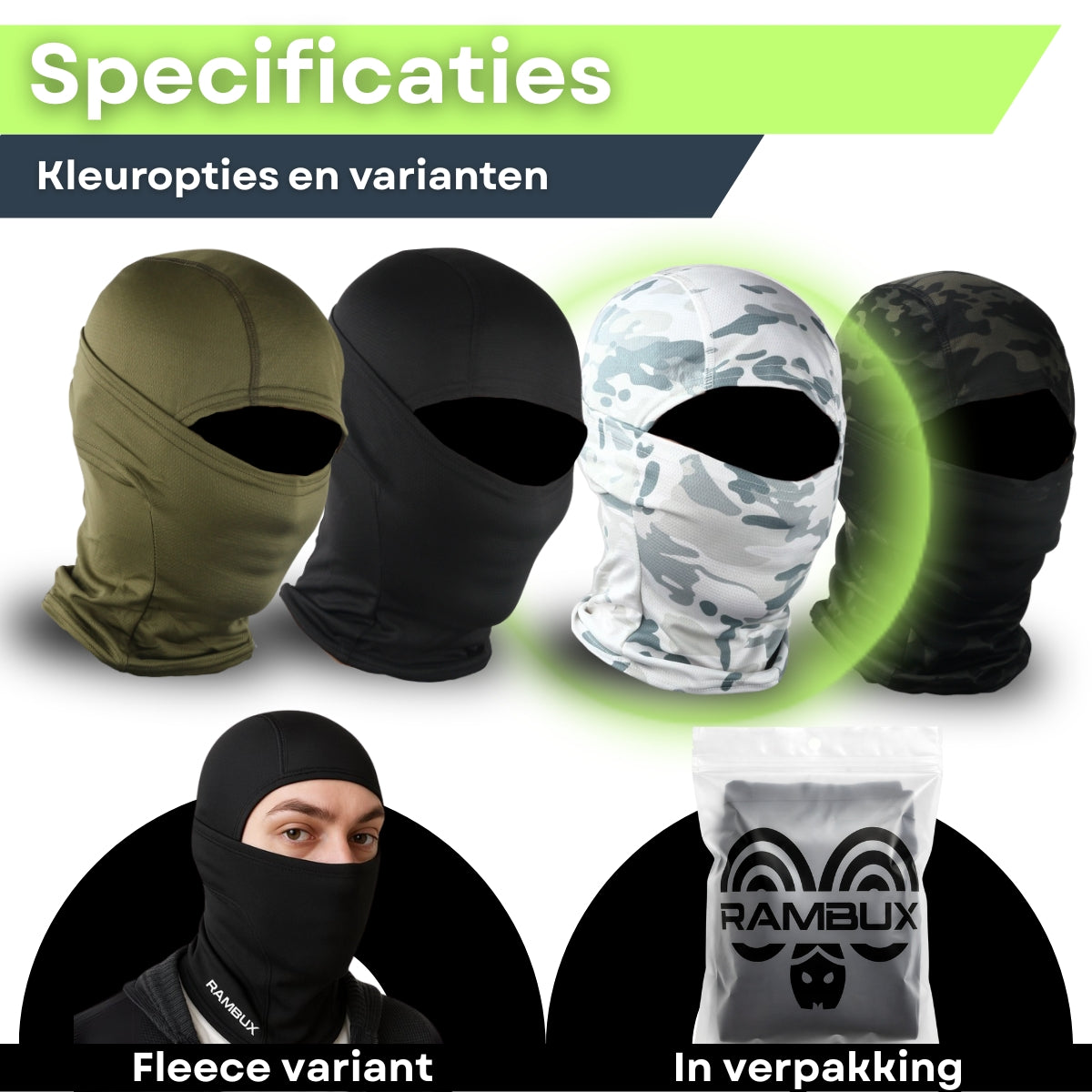 Balaclava Helm Muts Bivakmuts Snow