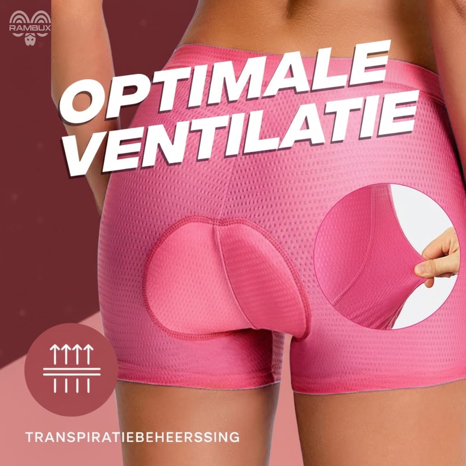 Fietsonderbroek Met Zeem - Dames - Roze