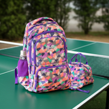 Schooltas Set Paars Abstract 3-delig