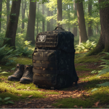 45L Tactische Rugzak Camouflage Zwart